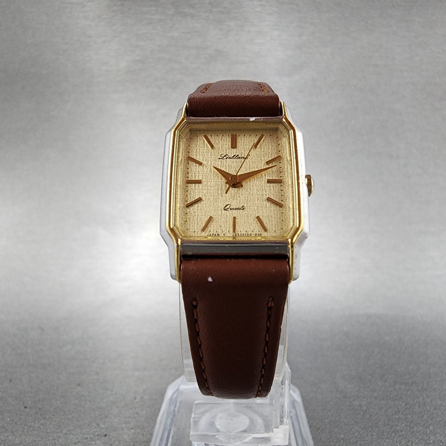 Orient Tank Watch Women 19mm Cream Dial Two Tone Rectangle J6521240 CS New Batt5