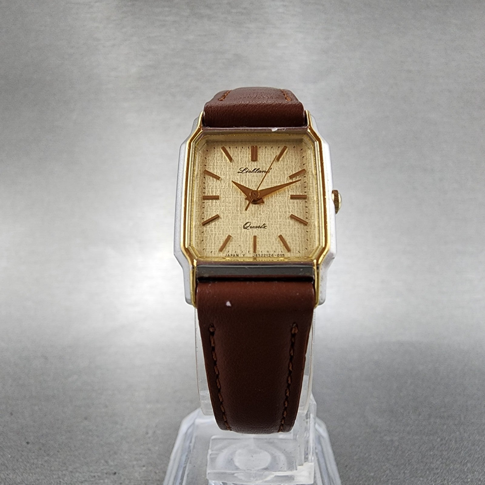 Orient Tank Watch Women 19mm Cream Dial Two Tone Rectangle J6521240 CS New Batt5