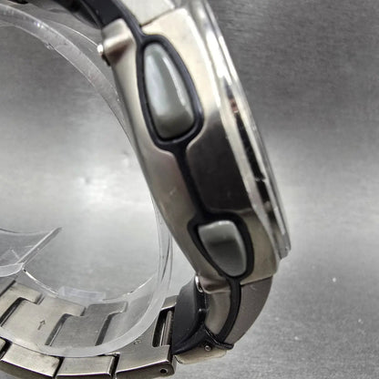 Casio Wave Ceptor Watch Men 42mm Blue Dial Analog Digital Titanium WVA-400 Runs3