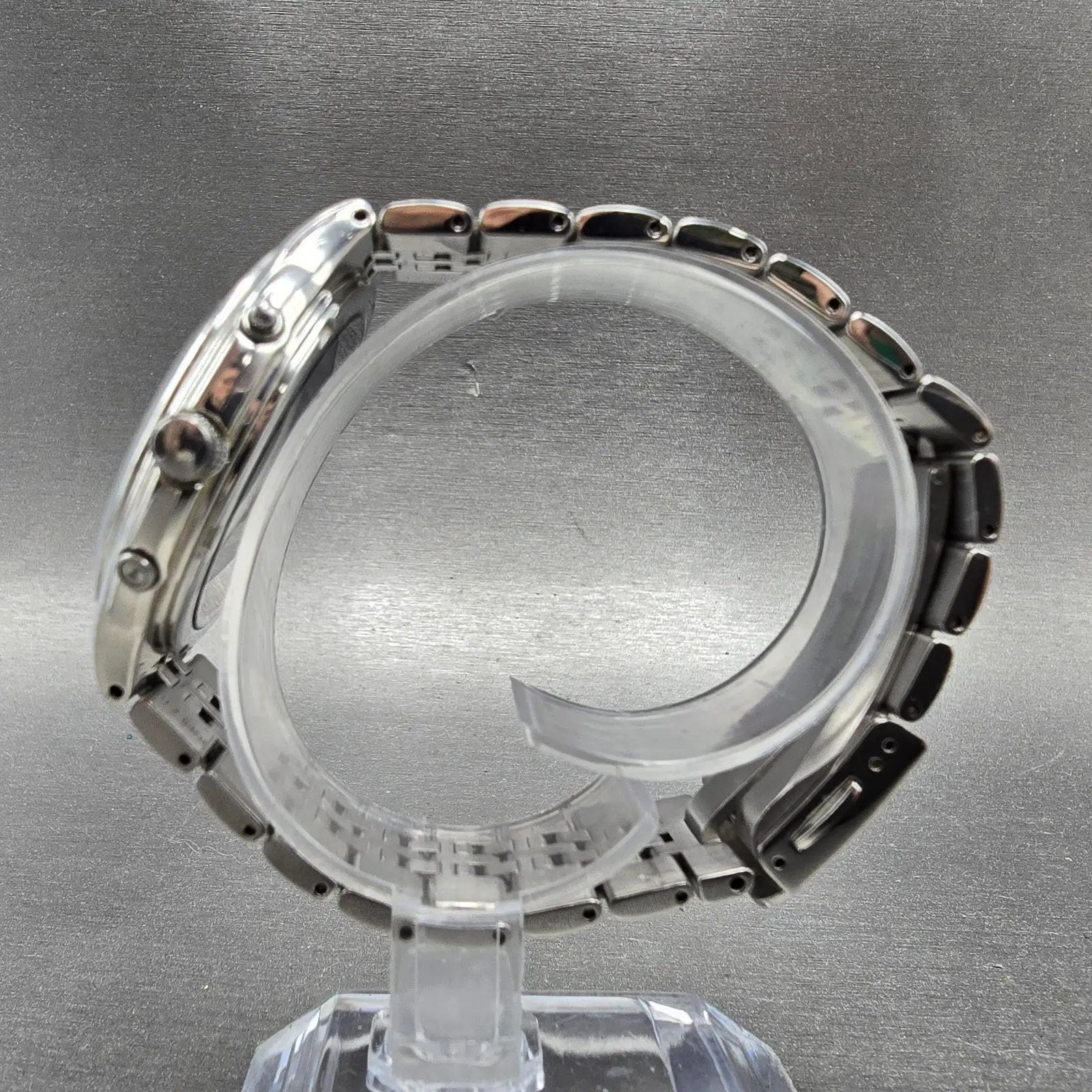 Seiko Solar Watch Men 38mm White Dial Silver Tone Date Atomic 7B22-0AM0 READ!!!!7