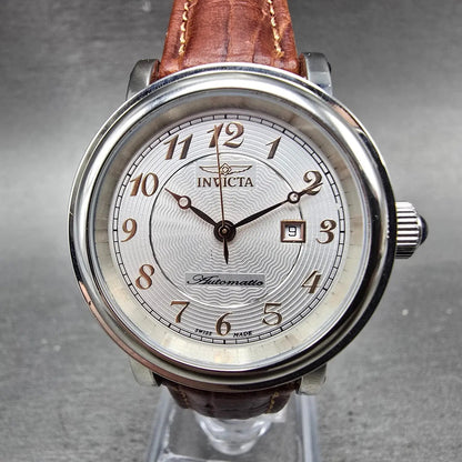 Invicta Automatic Watch Women 33mm Silver Dial Silver Tone Date Round 2806 Runs0