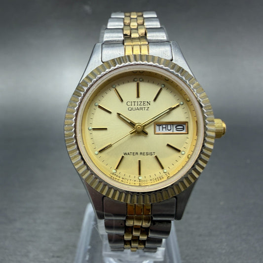Citizen CQ Watch Women 25mm Champagne Dial Two Tone Daydate 6000-R00413 NewBattC0