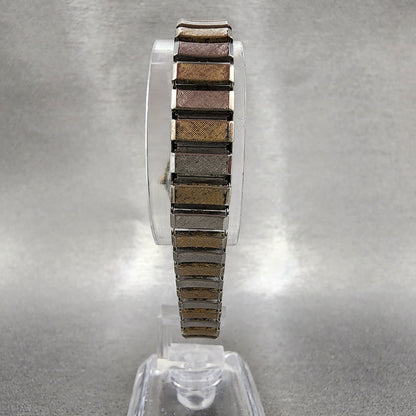 Seiko Digital Watch Women 22mm LCD White Dial Gold Tone Oval B3375050 New Batt7