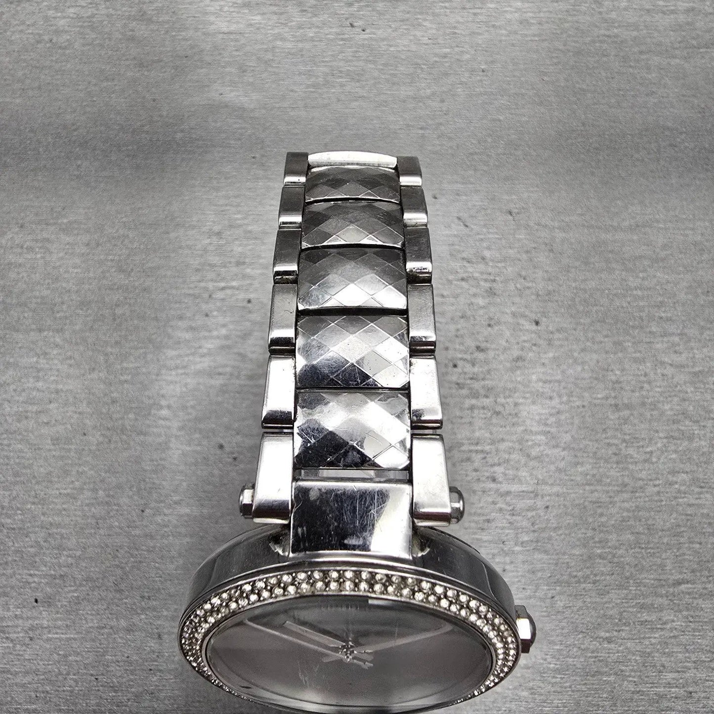 Michael Kors Parker Watch Women 39mm MOP Dial Silver Tone Gemmed MK6424 New Batt4