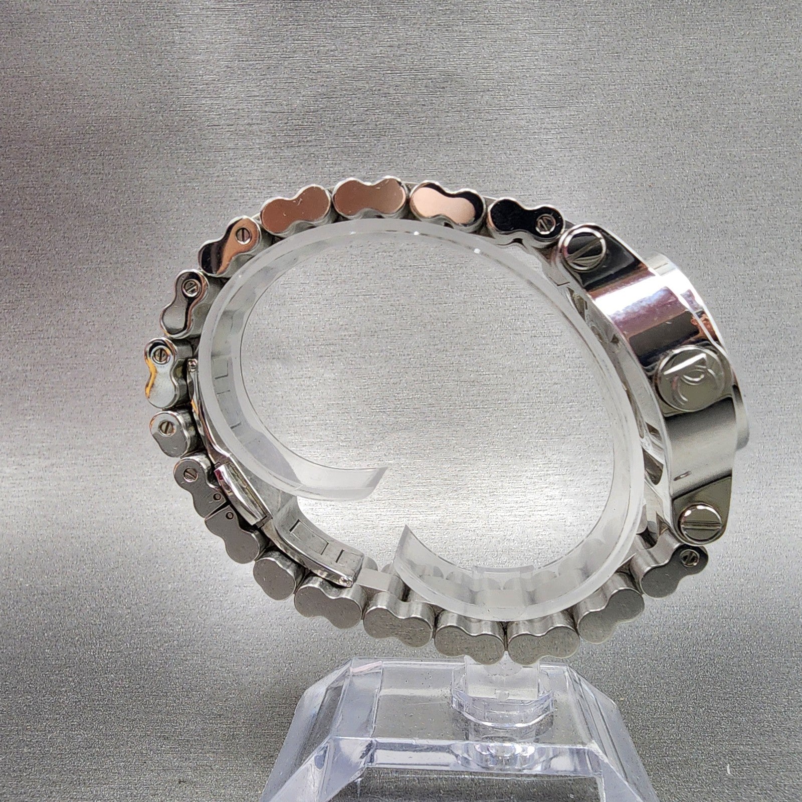 Renato Beauty Chronograph Watch Women 36mm Brown Dial Steel Diamond New Battery9