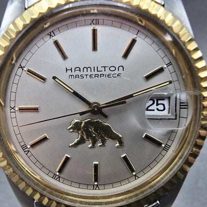 Hamilton Masterpiece President Watch Men 36mm Silver Dial Two Tone Date Round1