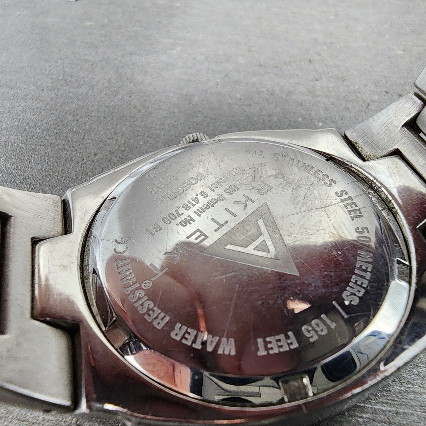 Fossil Arkitekt Watch Men 37mm Blue Dial Stainless Steel Round FS3035 New Batt9