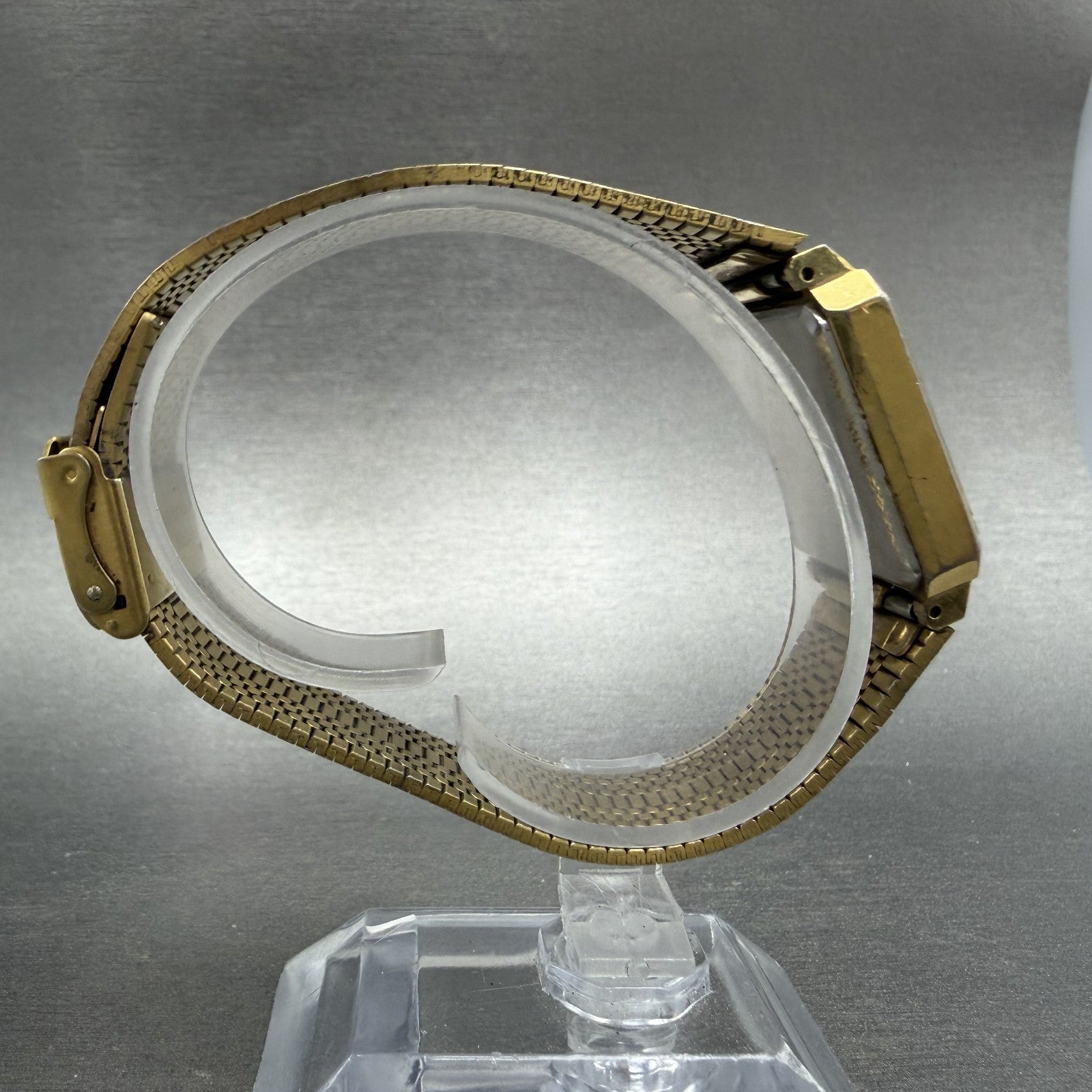Citizen Tank Watch Men 25mm Champagne Dial Gold Tone 4031-892658 New Battery abs8