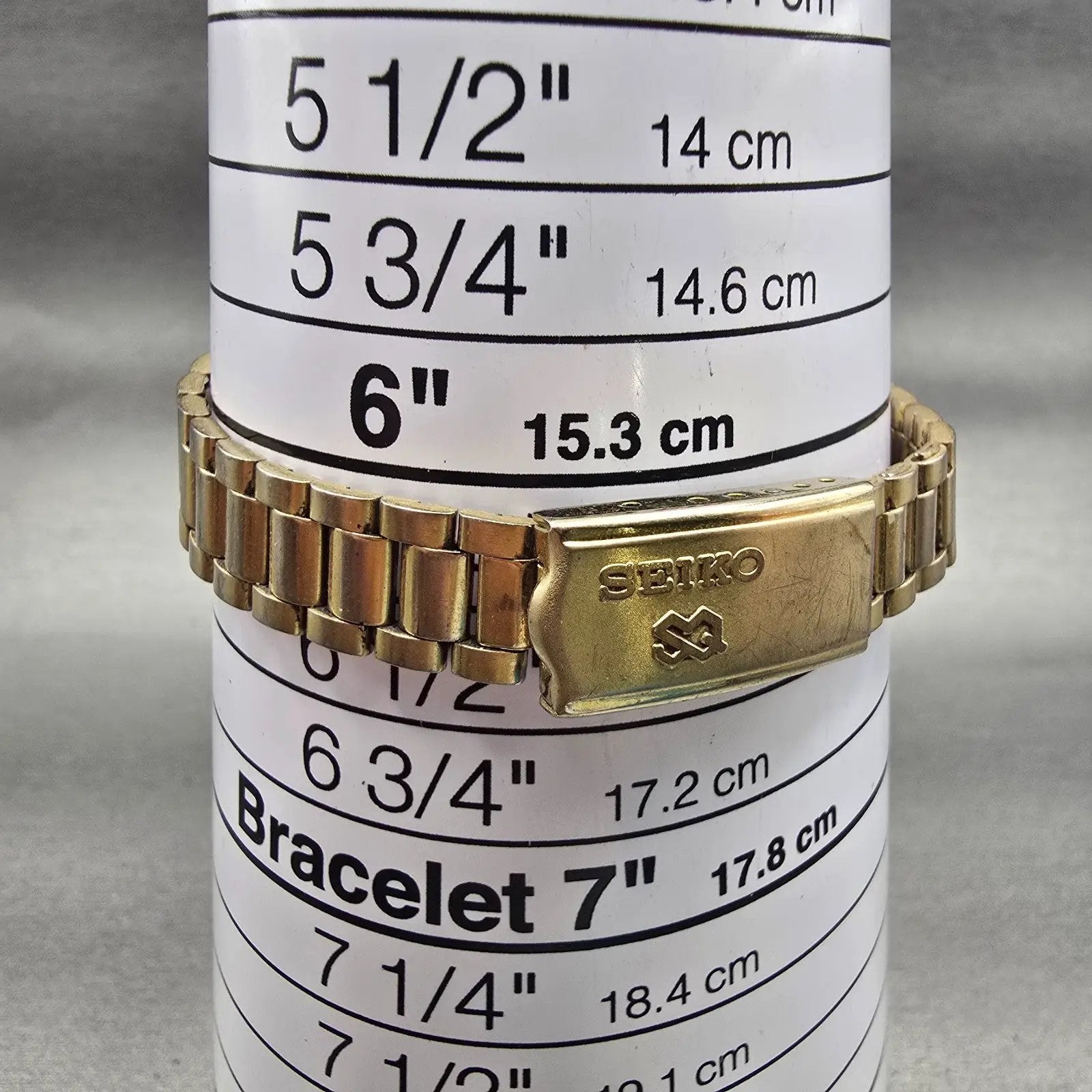 Seiko SQ Watch Women 24mm Gold Dial Gold Tone Daydate Round 3E23-0A60 New Batt9
