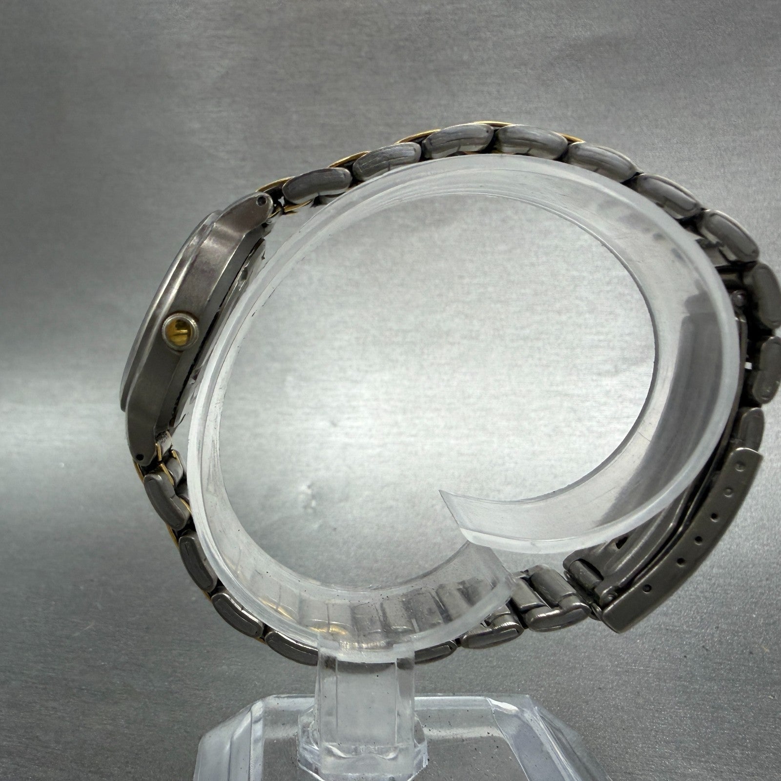 Seiko Watch Women 27mm Silver Dial Two Tone Titanium Date 7N82-0420 New Battery6