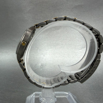 Seiko Watch Women 27mm Silver Dial Two Tone Titanium Date 7N82-0420 New Battery6