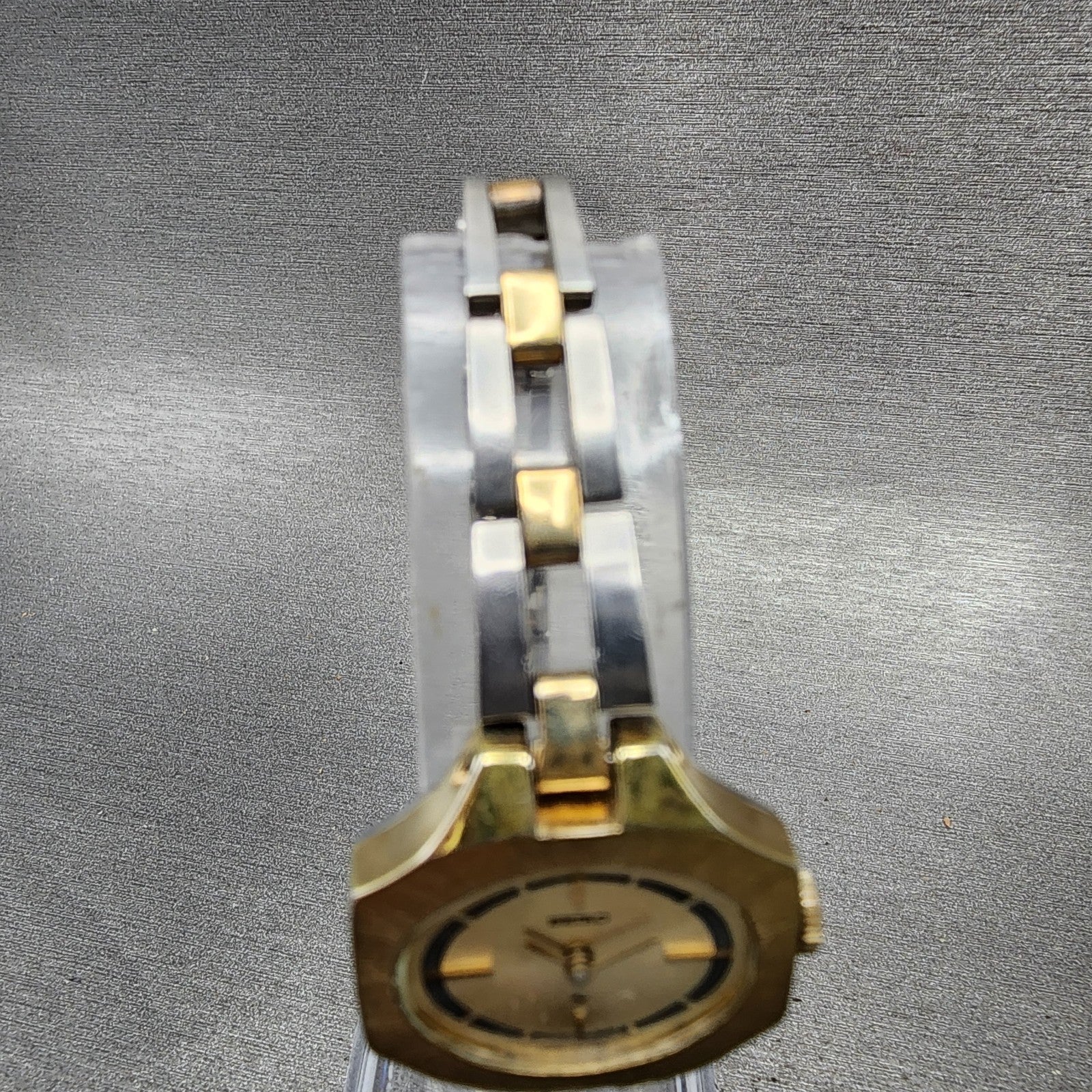 Seiko Watch Women 23mm Champagne Dial Two Tone Oval Vintage 117659 Manual Runs5