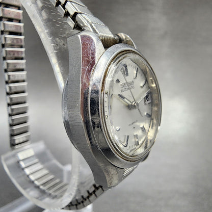 Seiko Automatic Watch Women 23mm White Dial Steel Date Round 42050040 READ!!!!!3