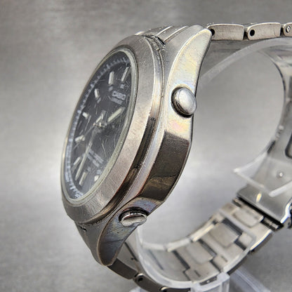 Casio Lineage Watch men 42mm Black Dial Titanium Date Round LIW100TDJ Runs2