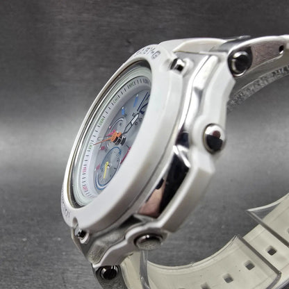 Casio Baby-G BGA-1400 Watch Women 41mm White Dial Silver Tone Round Works2