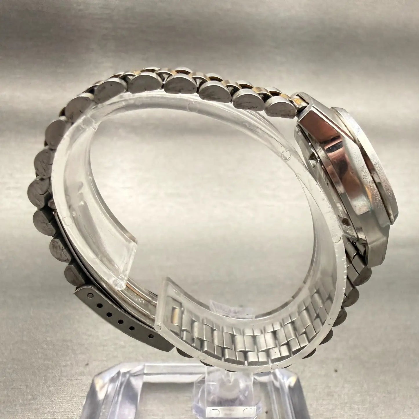 Seiko Watch Women 25mm Silver Dial Silver Tone Daydate Round 4326-0050 New Batt8