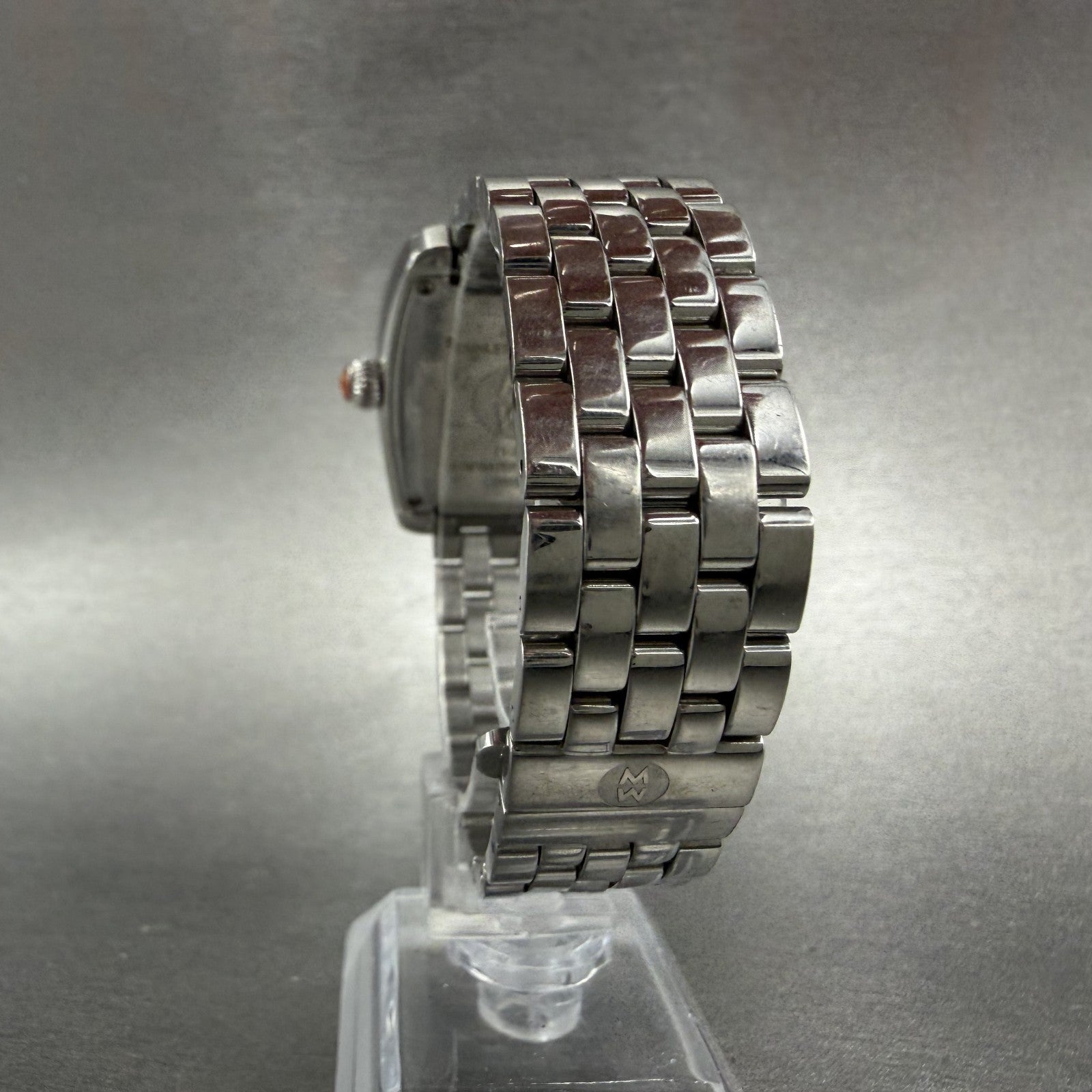 Michele Mini Urban Watch Women 29mm White Dial Silver Tone Small Seconds New Bat7