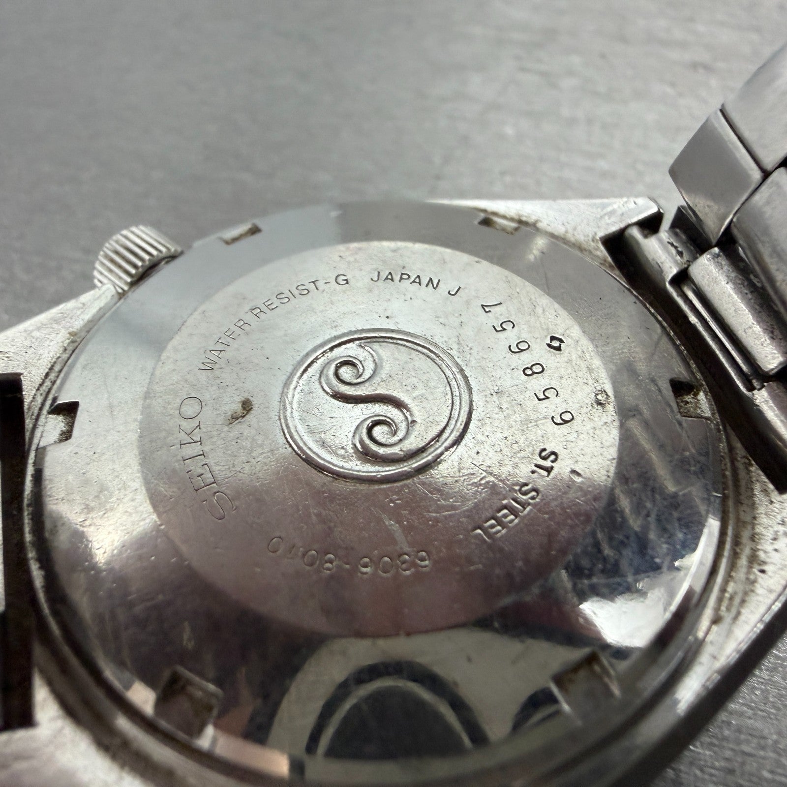 Seiko 5 Actus SilverWave Watch Men 38mm Silver Tone Steel Daydate 6306-8010 Runs9