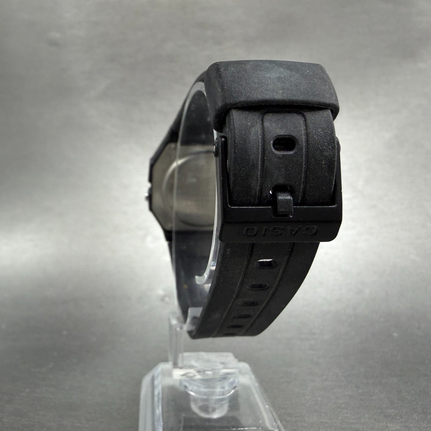 Casio F-91W Watch Men 34mm Digital Black Tone Alarm Chrono 593 New Battery LKJ7