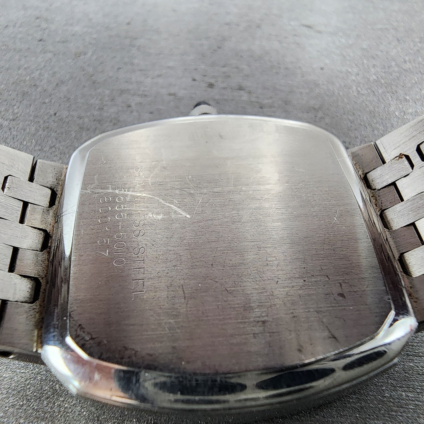 Seiko Watch Men 32mm Silver Dial Silver Tone Date 58555010 New Battery10