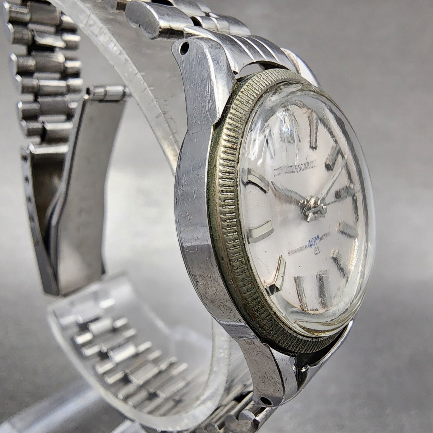 Citizen Carol Watch Women 25mm White Dial Steel Manual Wind 21 Jewels Runs