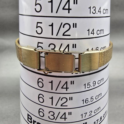 Citizen CQ Watch Women 17mm Gold Dial Gold Tone Gemmed 3220-324196 New Battery9