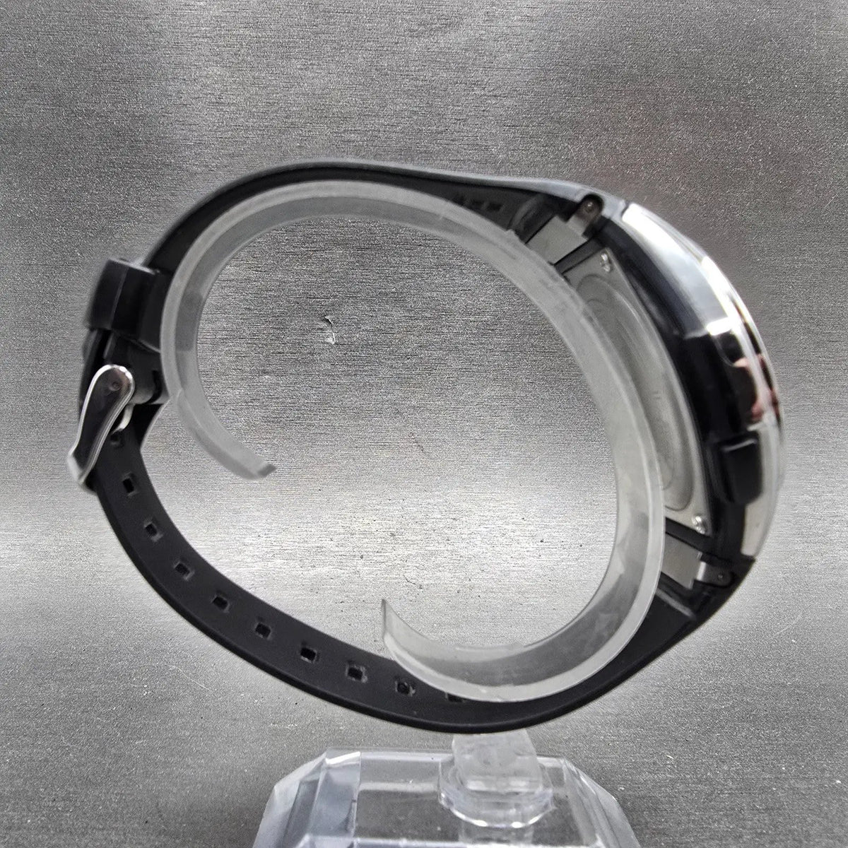 Casio Wave Ceptor WVA-M640 Watch Men 43mm Black Silver Solar Analog Digital Runs8