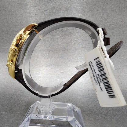 Movado Heritage Calendoplan Watch Men 43mm Cream Dial Gold Tone 36500077