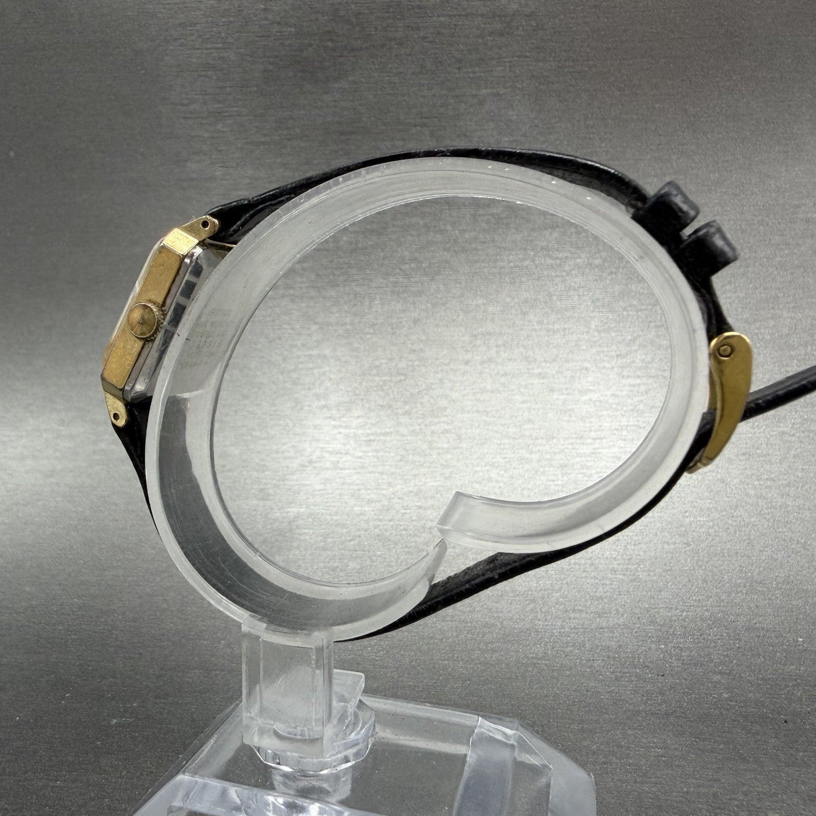 Seiko Tank Watch Women 18mm White Dial Gold Tone Manual Wind 1100-5409 PARTS7