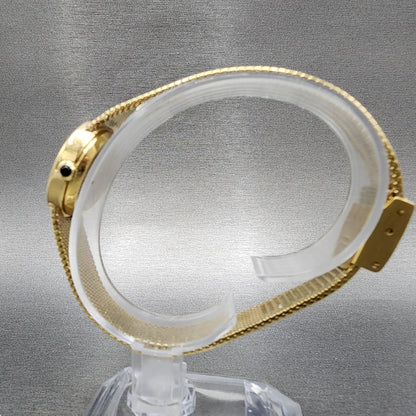 Raymond Weil Watch Women 22mm White Dial Gold Plated Round 9519 New Battery6
