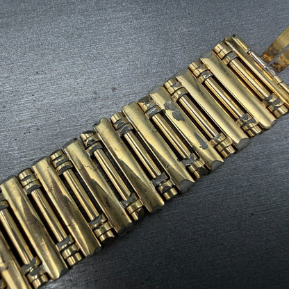 Raymond Weil Tank Watch Men 27mm Gold Dial Gold Plated Date 9983 READ!! New Batt11
