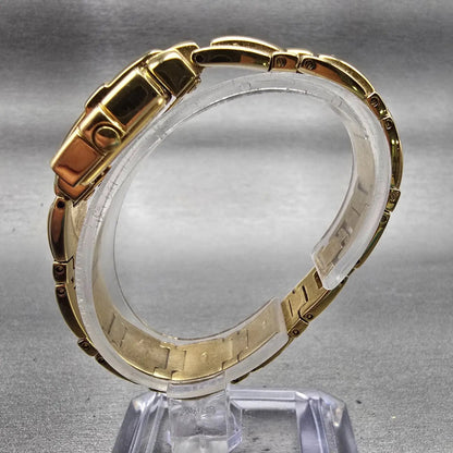 Citizen Elegance Hide Away Watch Women 16mm Black Dial Gold Tone New Battery VTG7