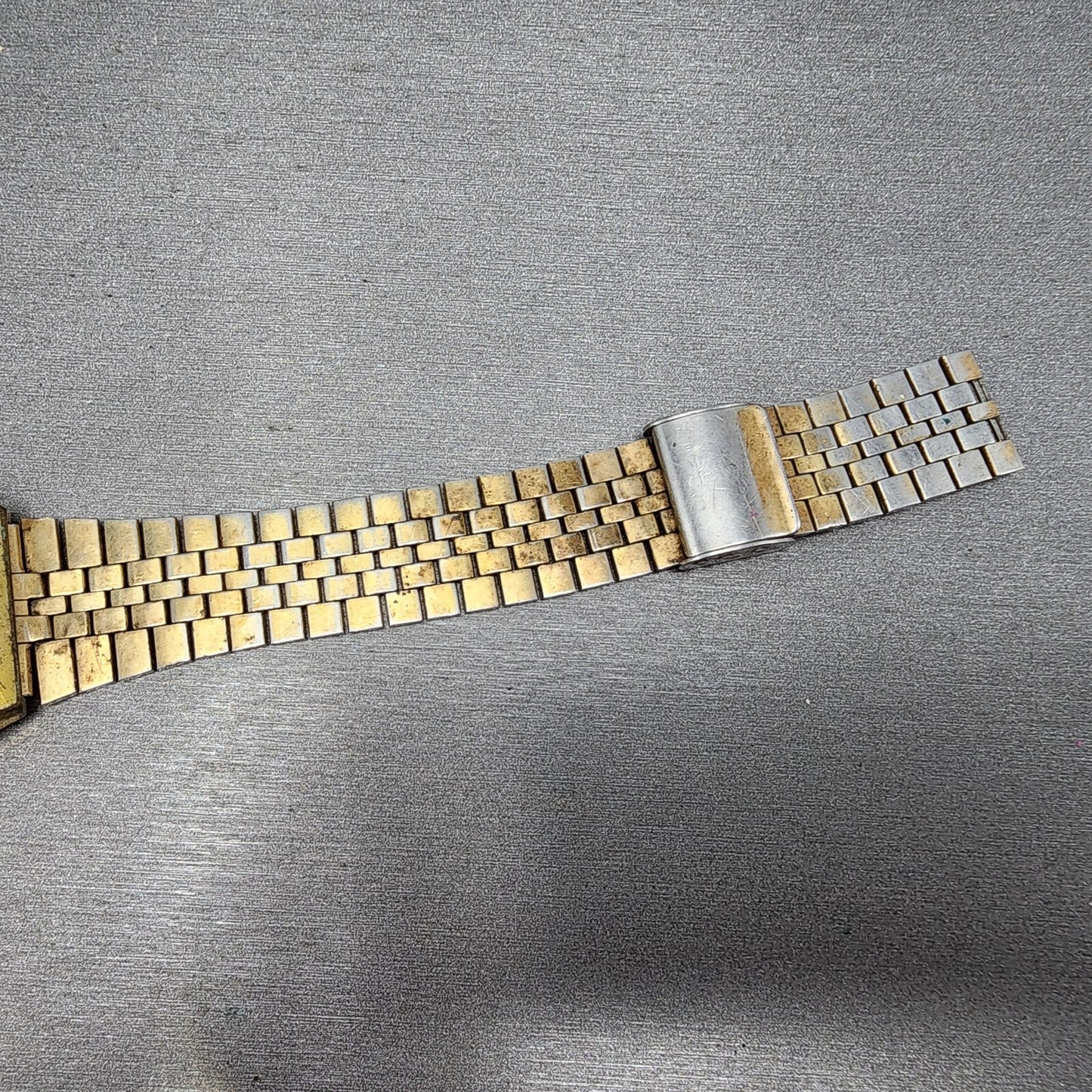 Seiko Digital Watch Men 33mm Gold Tone Alarm Chronograph A1594029 PARTS8