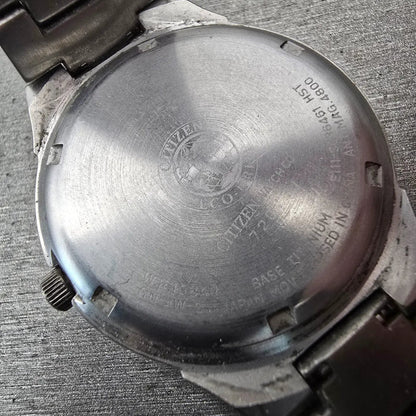 Citizen Eco-Drive Watch Men 36mm White Dial Titanium Date E111-S036461 Works9