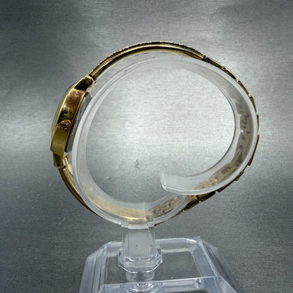 Elgin Watch Women 18mm MOP Dial Gold Tone Oval EG8074 Diamond New Battery GT766