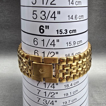 Bulova Watch Men 35mm Champagne Dial Gold Tone Diamond Accent Round New Battery9