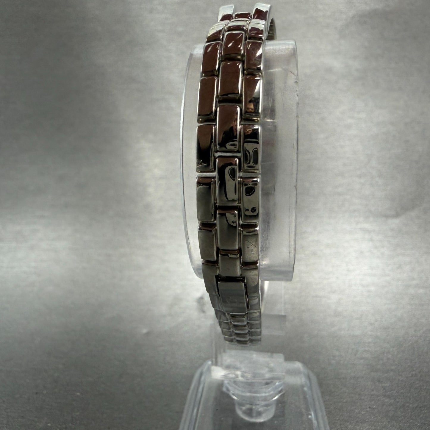 Bulova Tank Watch Women 17mm Silver Dial Two Tone Rectangle 98T81 New Battery7