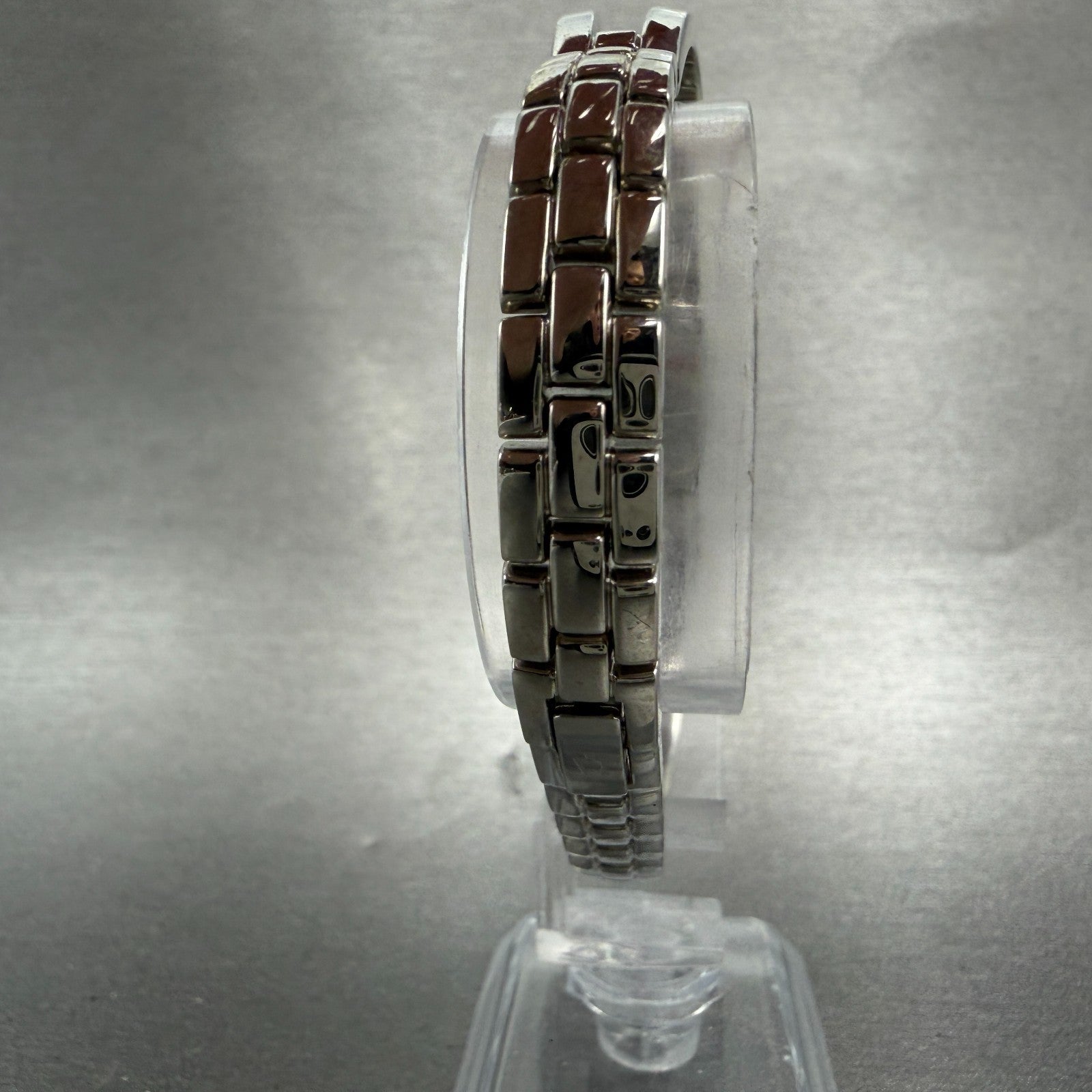 Bulova Tank Watch Women 17mm Silver Dial Two Tone Rectangle 98T81 New Battery7