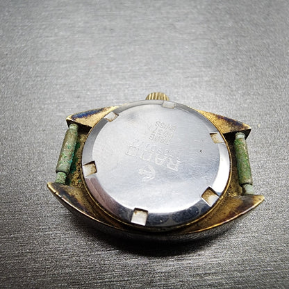 Rado jade Watch Women 19mm Champagne Dial Gold Tone Round Manual Wind Runs9