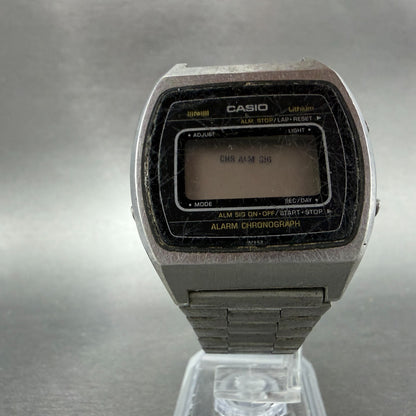 Casio A851 108 Watch Men 36mm Digital LCD Silver Tone Rectangle Vintage PARTS6