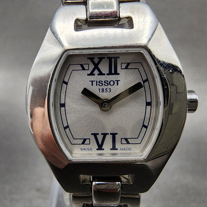 Tissot Watch Women 23mm White Dial Stainless Steel Tonneau G343 New Battery1