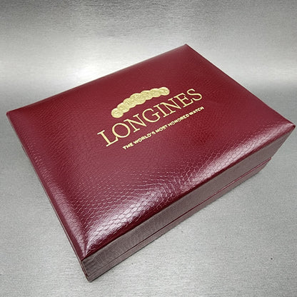 Longines Watch Women 17mm Silver Dial Gold Tone Diamond Manual Wind Runs NOS12