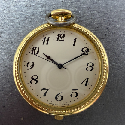 Citizen Pocket Watch Unisex 36mm Champagne Dial Gold Tone Round New battery1