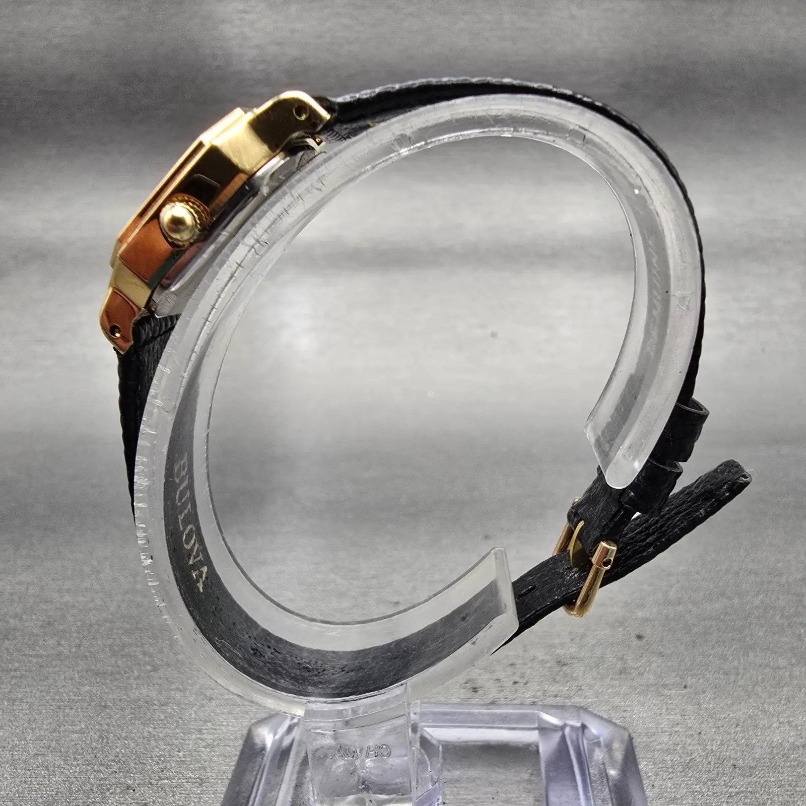 Bulova Watch Women 18mm Gold Dial Gold Tone Octagon 92E24Y New Battery Vintage6