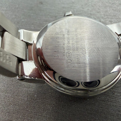 Seiko Lukia Watch Women 26mm Pink Dial Silver Tone Date 7N82-0CN0 New Battery9