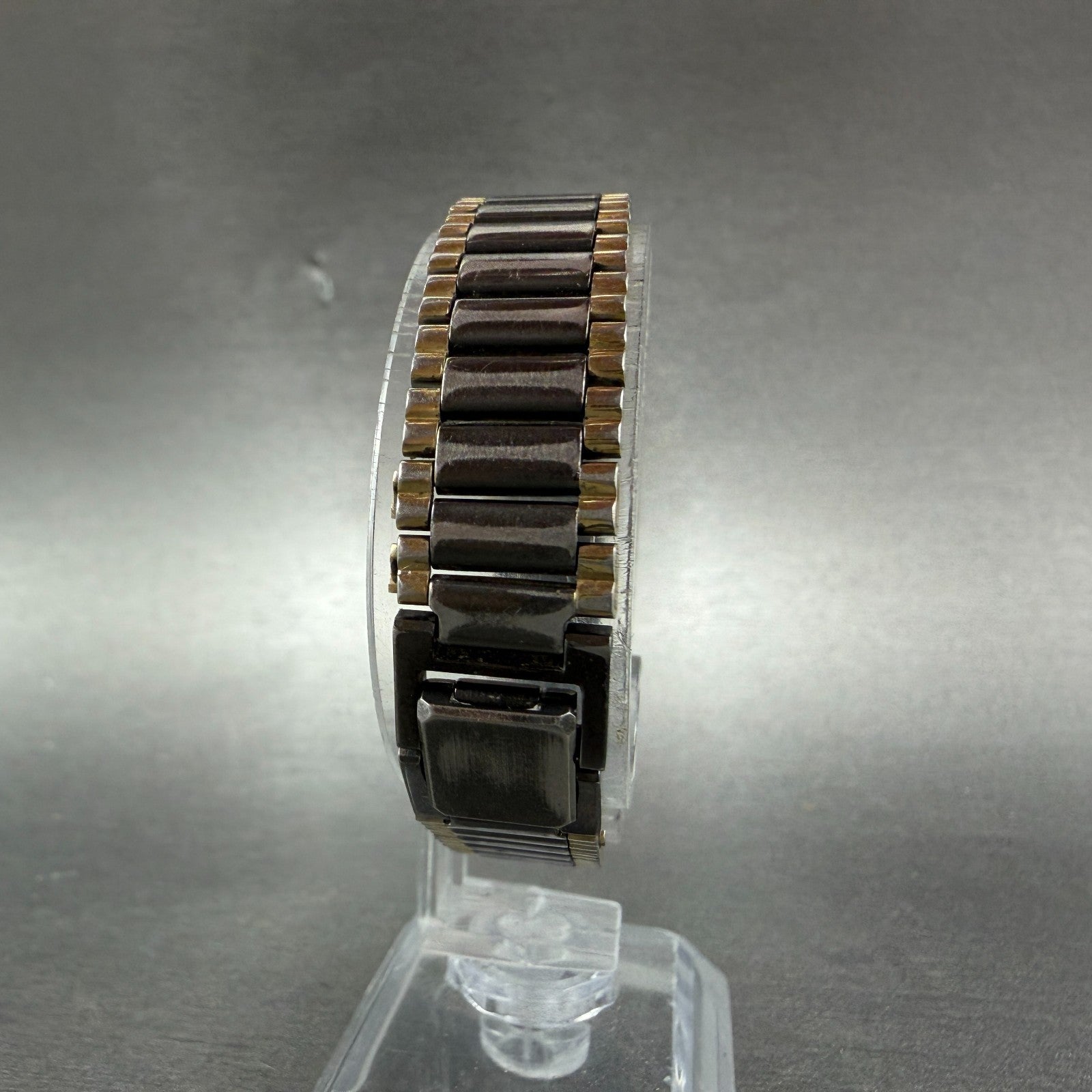 Seiko Tank Watch Women 13mm Black Dial Black & Gold Tone 1E20-551H New Battery7
