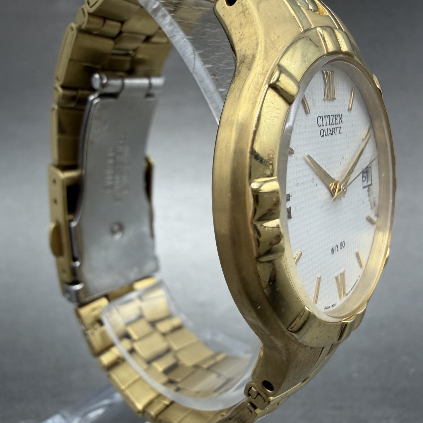 Citizen Watch Men 36mm White Dial Gold Tone Round Date 2510-S029252 PARTS4