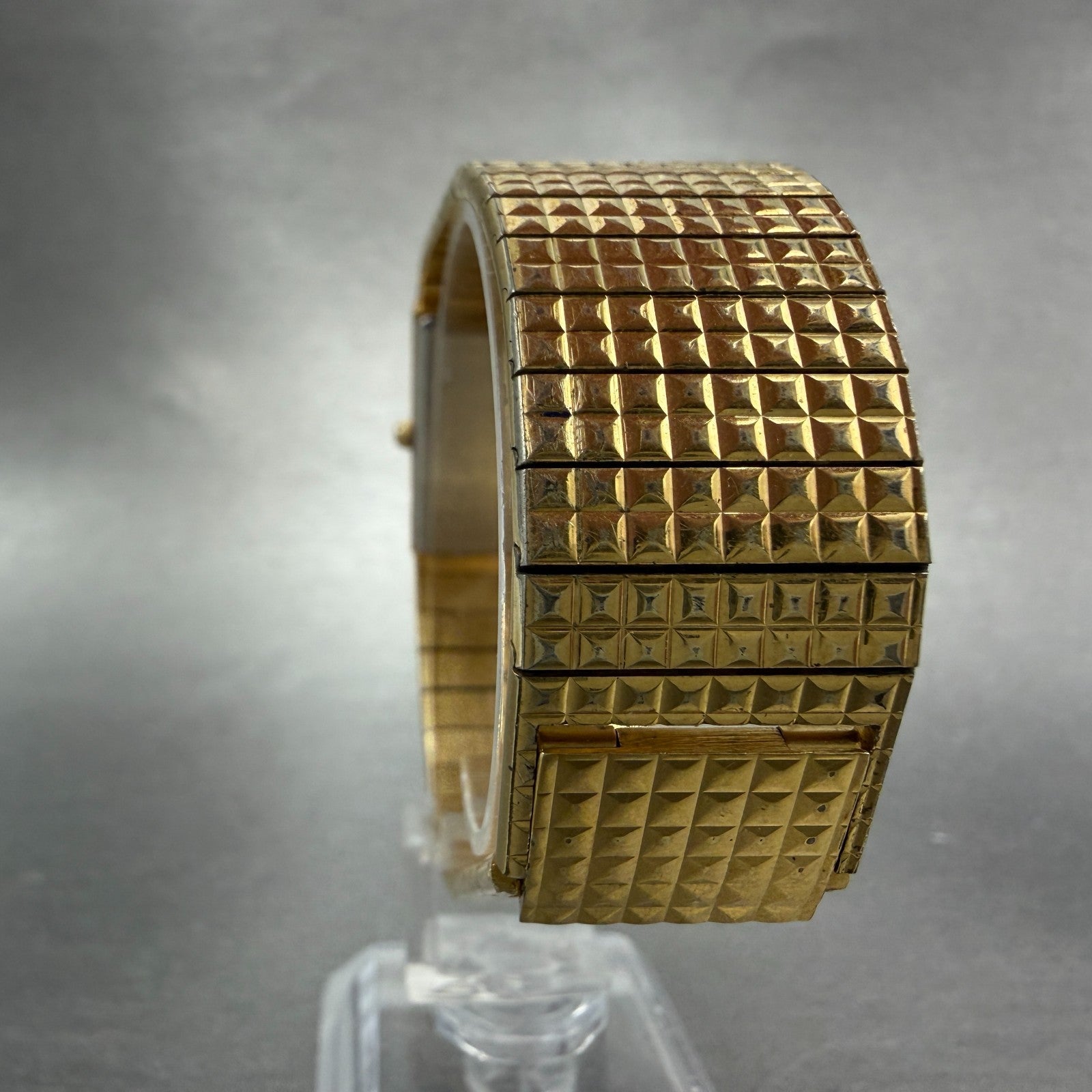 Wittnauer Tank Watch Men 25mm Champagne Dial Gold Tone 0280 New Battery Vintage7