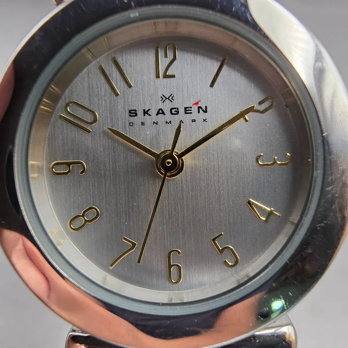 Skagen Watch Women 25mm Silver Dial Silver Tone Round 107SGSC New Battery Mesh L1