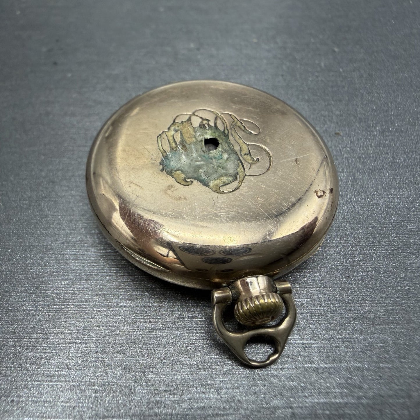 Elgin Pocket Watch 31mm Gold Dial Gold Filled Manual Wind Grade 463 Runs9